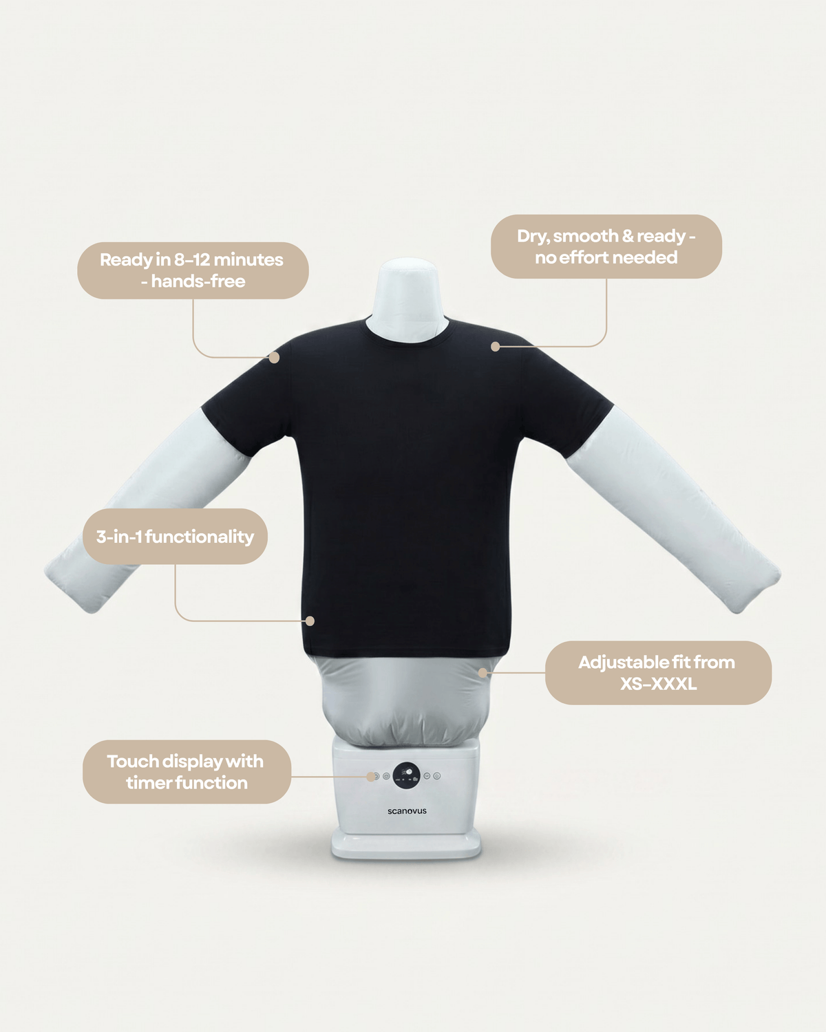 Secadora Automática 4.0™ – Seca y Plancha tu Ropa en Minutos.